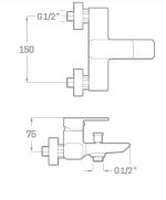 Monomando de baño-ducha SKARA - Imagen 2