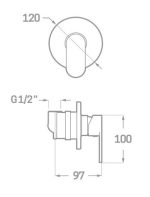 Grifo monomando ducha empotrar 1 vía LEGEND - Imagen 2