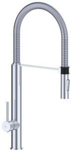 Grifo monomando fregadero vertical PILOT flexo Acero