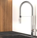 Grifo monomando fregadero vertical PILOT flexo Acero - Imagen 2