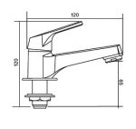 Grifo monomando un agua lavabo ONE - Imagen 2