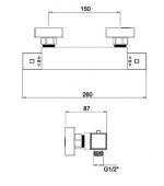 Grifería termostática ducha SKARA con equipo - Imagen 2