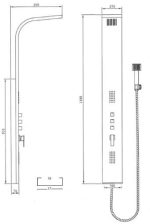 Columna de ducha Gocta Blanca Inox - Imagen 3