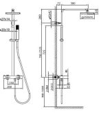 Columna de ducha termostática telescópica Quadra Élite - Imagen 3