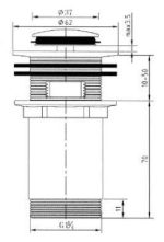 Croquis válvula universal