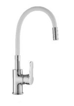 Monomando fregadero flexible Omnia Blanco