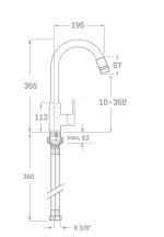 Monomando fregadero flexible OMNIA blanco - Imagen 2