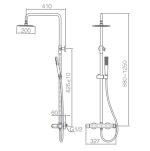 Croquis columna de ducha DINAMARCA IMEX