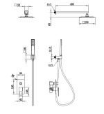 Conjunto ducha empotrada cromada Suecia Imex - Imagen 7