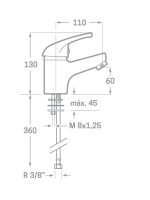 Grifo monomando de lavabo ENKEL - Imagen 3