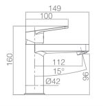 Grifo monomando de lavabo Teide Imex - Imagen 5
