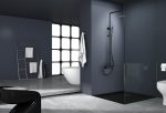 Conjunto ducha monomando Milos Negro Oro Rosa Imex - Imagen 2