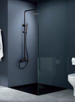 Conjunto ducha monomando Milos Negro Oro Rosa Imex - Imagen 6