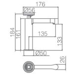 Grifo monomando de lavabo Olimpo Imex - Imagen 3