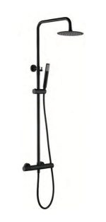 Conjunto de ducha termostática negro mate LINE Imex