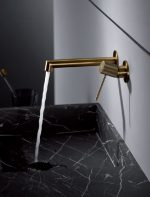 Grifo monomando empotrado oro cepillado LINE Imex - Imagen 5