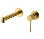 Grifo monomando empotrado oro cepillado LINE Imex