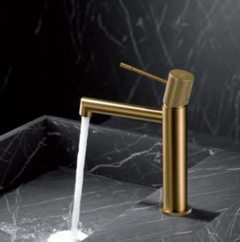 Grifo monomando lavabo oro cepillado LINE Imex La fontanería en casa