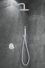 Conjunto de ducha empotrado blanco mate Milos Imex