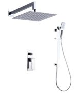 Conjunto ducha empotrada cromada Borneo Imex