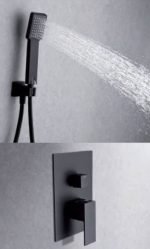 Conjunto de ducha empotrado negro mate Sumatra Imex - Imagen 3