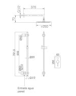 Conjunto ducha empotrada cromada Aruba Imex - Imagen 4