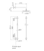 Conjunto ducha empotrada cromada Borneo Imex - Imagen 5