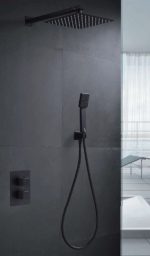 Conjunto de ducha termostática negro mate Cies Imex - Imagen 2