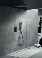 Conjunto de ducha empotrado negro mate Volga Imex