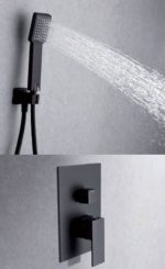 Conjunto de ducha empotrado negro mate Volga Imex - Imagen 4