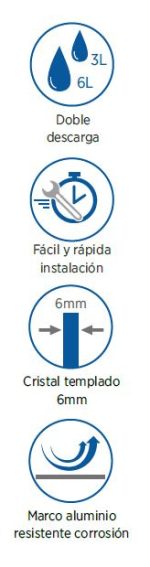 Cisterna de cristal blanco inodoro a suelo - Imagen 3