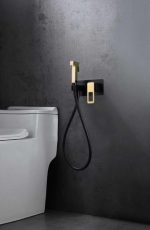 Grifo de bidé empotrado negro oro SUECIA Imex - Imagen 2