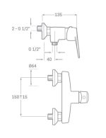Grifo monomando ducha ICON Källa - Imagen 4