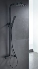 Columna de ducha negro mate Fiji IMEX - Imagen 2