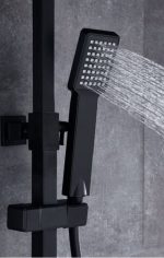 Columna de ducha negro mate Fiji IMEX - Imagen 5