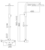 Columna de ducha negro mate Fiji IMEX - Imagen 6