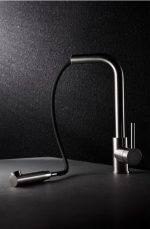 Grifería de cocina monomando extraíble acero inoxidable serie Moscú Imex - Imagen 5