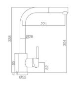 Grifería de cocina monomando extraíble acero inoxidable serie Moscú Imex - Imagen 7