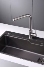 Grifería de cocina monomando extraíble acero inoxidable serie Moscú Imex - Imagen 2