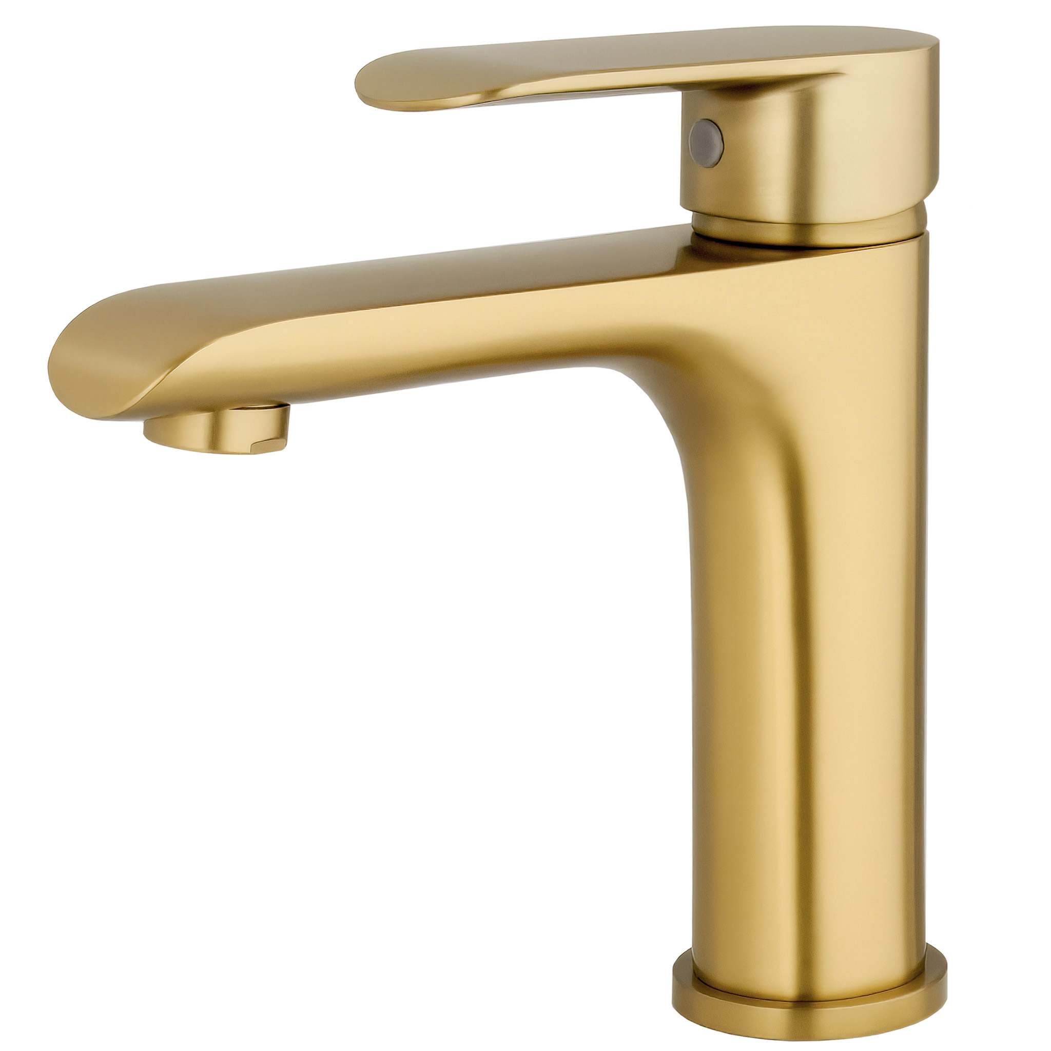 1-10-2.jpg VALAZ Grifo de lavabo monomando redondo oro mate cepillado Serie Turia - Imagen 1