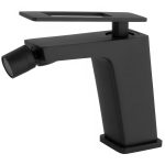 VALAZ Grifo bidet monomando cuadrado negro mate con maneta hueca - Serie Cabrera