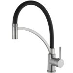 VALAZ Grifo cocina con caño flexible y giratorio monomando gun metal - Serie Pas