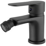 VALAZ Grifo de bidé redondo monomando negro mate - Serie Viar