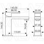 VALAZ Grifo de lavabo monomando cromado serie Vinalopó - Imagen 2