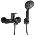 VALAZ Grifo de bañera/ducha monomando negro mate - Serie Pisuerga