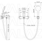 VALAZ Grifo de bañera/ducha monomando negro mate - Serie Pisuerga - Imagen 2
