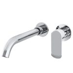 VALAZ Grifo lavabo empotrado redondo monomando cromado caño serie Tuejar