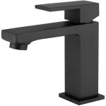 VALAZ Grifo de lavabo monomando negro mate - Serie Vinalopó