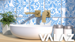 VALAZ Grifo empotrado de lavabo monomando cuadrada dorado cepillado con caño de 21CM - Serie Esla - Imagen 4