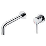 VALAZ Grifo lavabo empotrado redondo monomando cromado  con apertura agua fría serie Selva